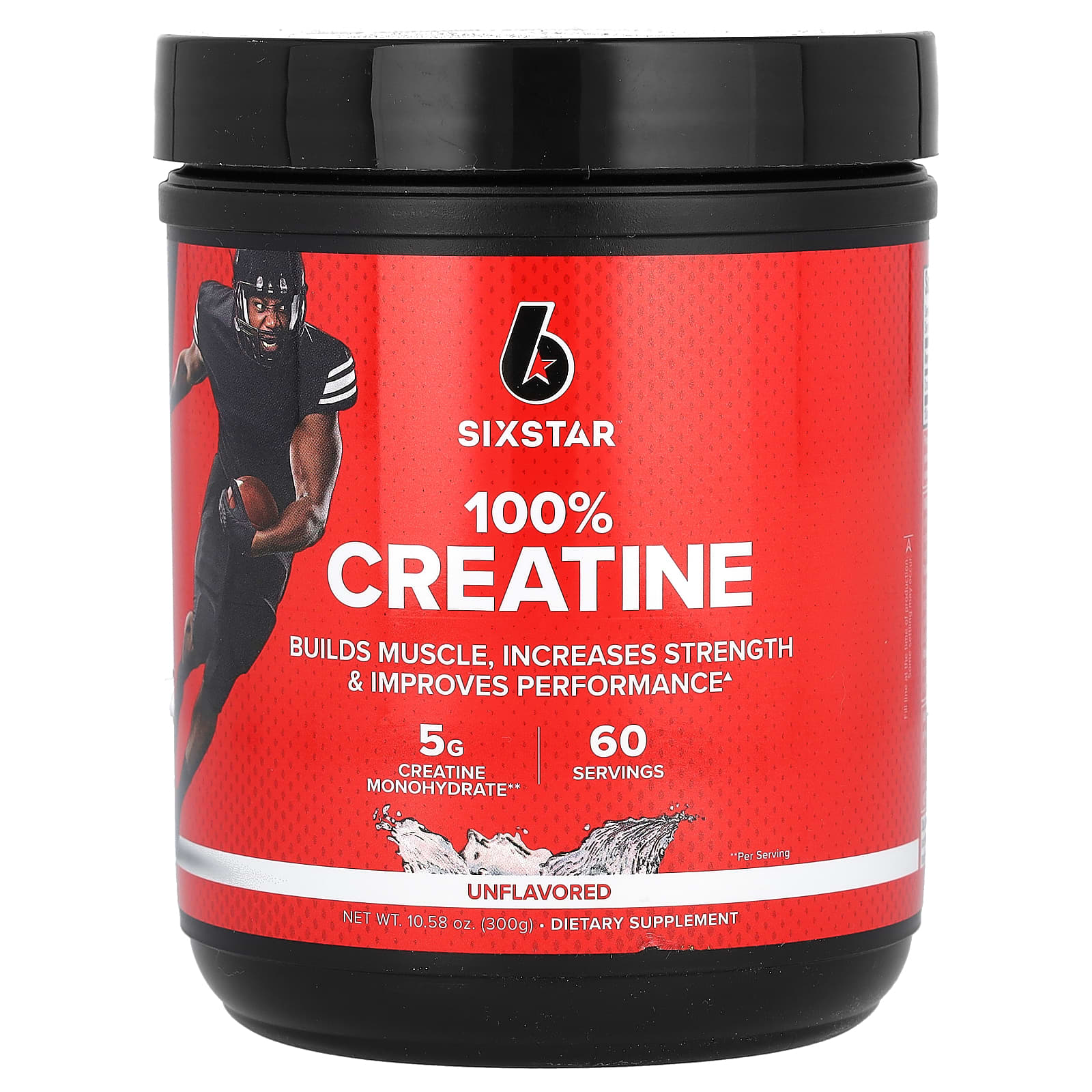 SIXSTAR-100% Creatine-Unflavored-10.58 oz (300 g)