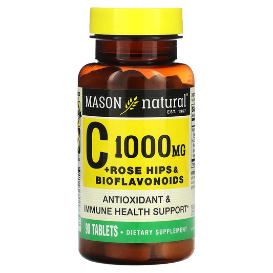 Mason Natural-Vitamin C with Rose Hips & Bioflavonoids-1,000 mg-90 Tablets