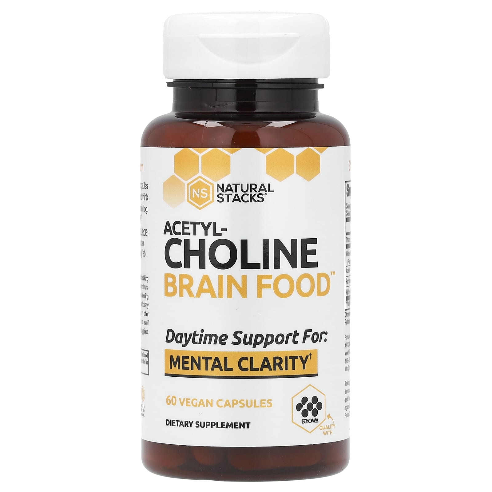 Natural Stacks-Acetyl-Choline Brain Food-60 Vegan Capsules