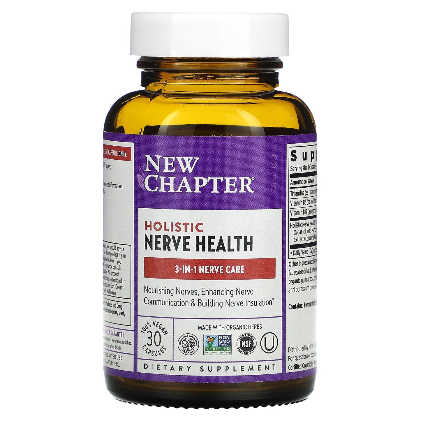 New Chapter, Holistic Nerve Health, 30 Capsules