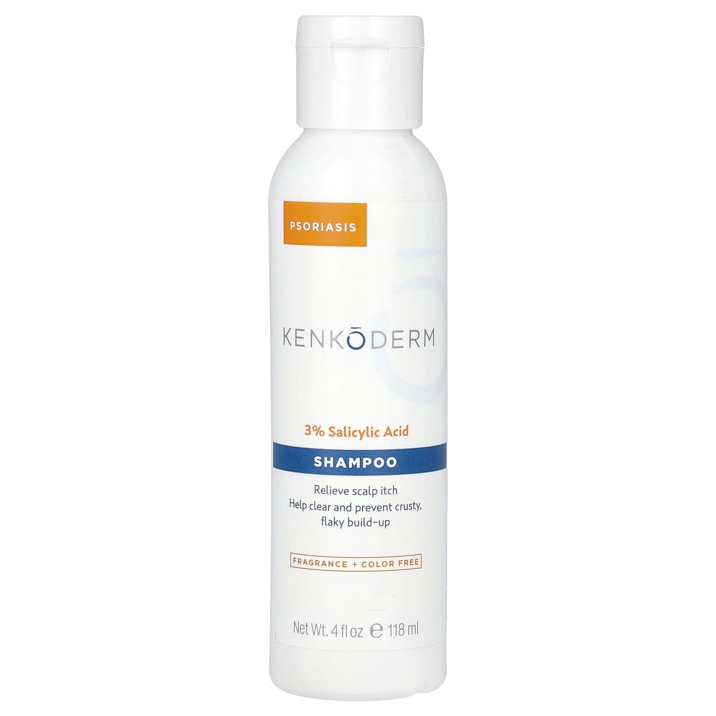 Kenkoderm-3% Salicylic Acid Shampoo-Fragrance Free-4 fl oz (118 ml)