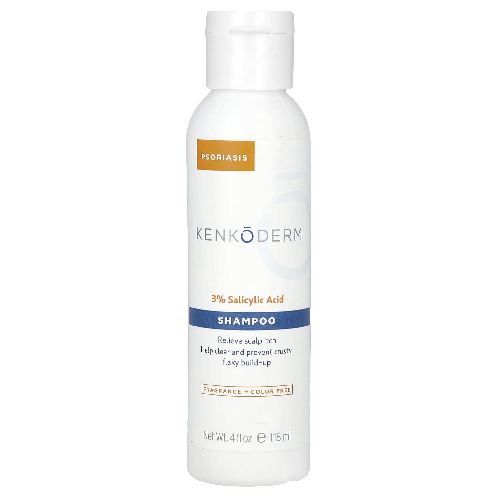 Kenkoderm-3% Salicylic Acid Shampoo-Fragrance Free-4 fl oz (118 ml)