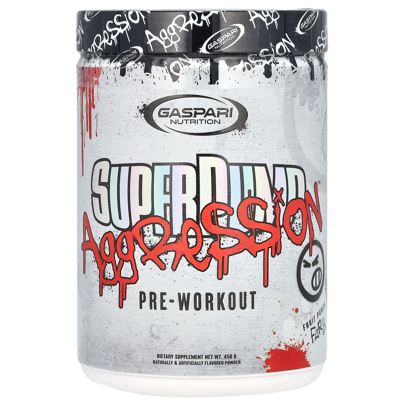 Gaspari Nutrition-SuperPump Aggression Pre-Workout-Fruit Punch Fury-450 g