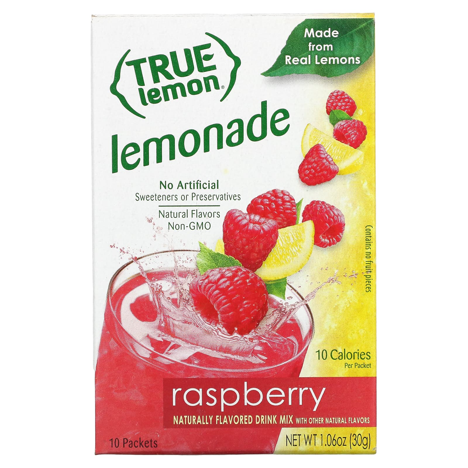 True Citrus-True Lemon-Raspberry Lemonade-10 Packets-0.11 oz (3 g) Each