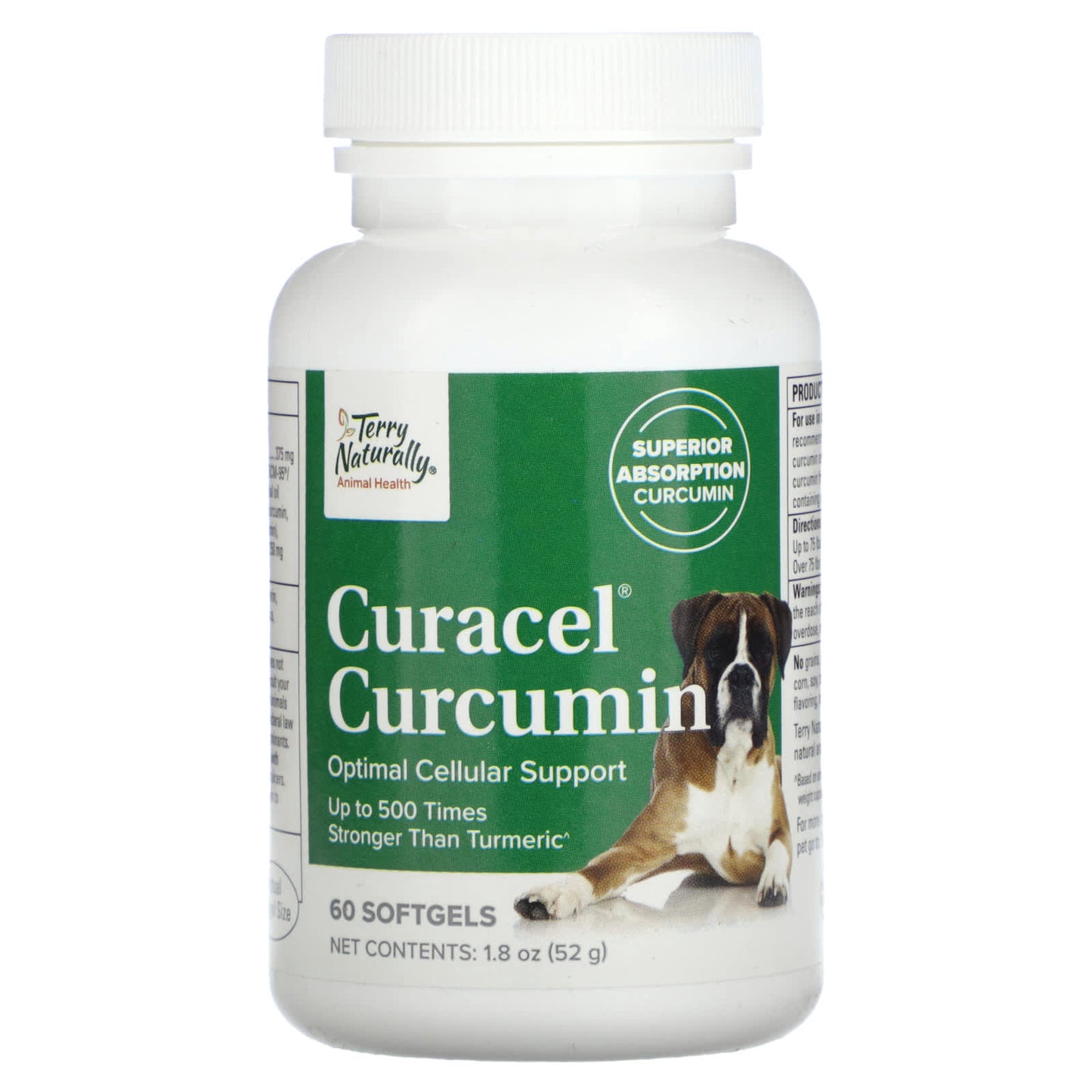 Terry Naturally-Curacel Curcumin-Optimal Cellular Support-For Dogs-60 Softgels