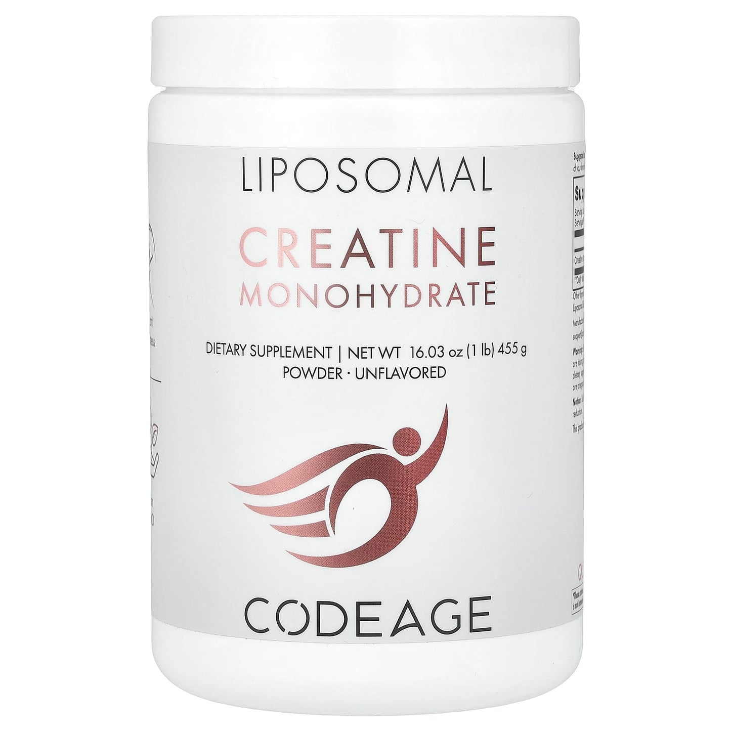 Codeage-Liposomal Creatine Monohydrate Powder-Unflavored-1 lb (455 g)