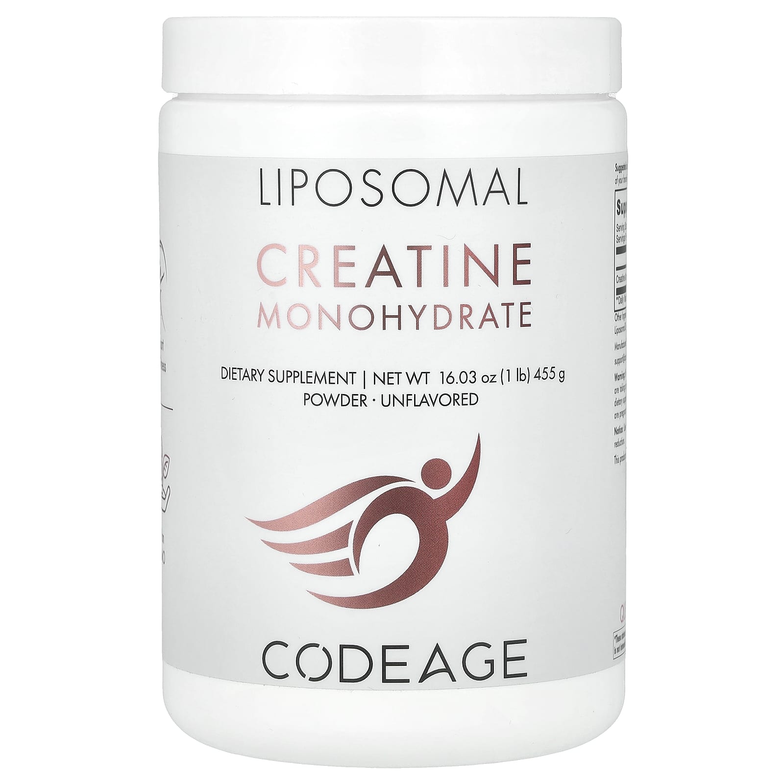 Codeage-Liposomal Creatine Monohydrate Powder-Unflavored-1 lb (455 g)