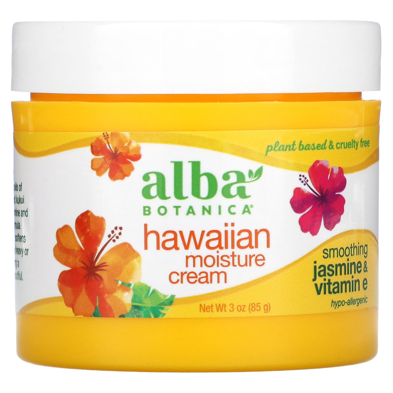 Alba Botanica-Hawaiian Moisture Cream-Jasmine & Vitamin E-3 oz (85 g)