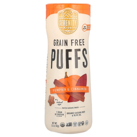 Serenity Kids-Grain Free Puffs-Pumpkin & Cinnamon-1.5 oz (43 g)