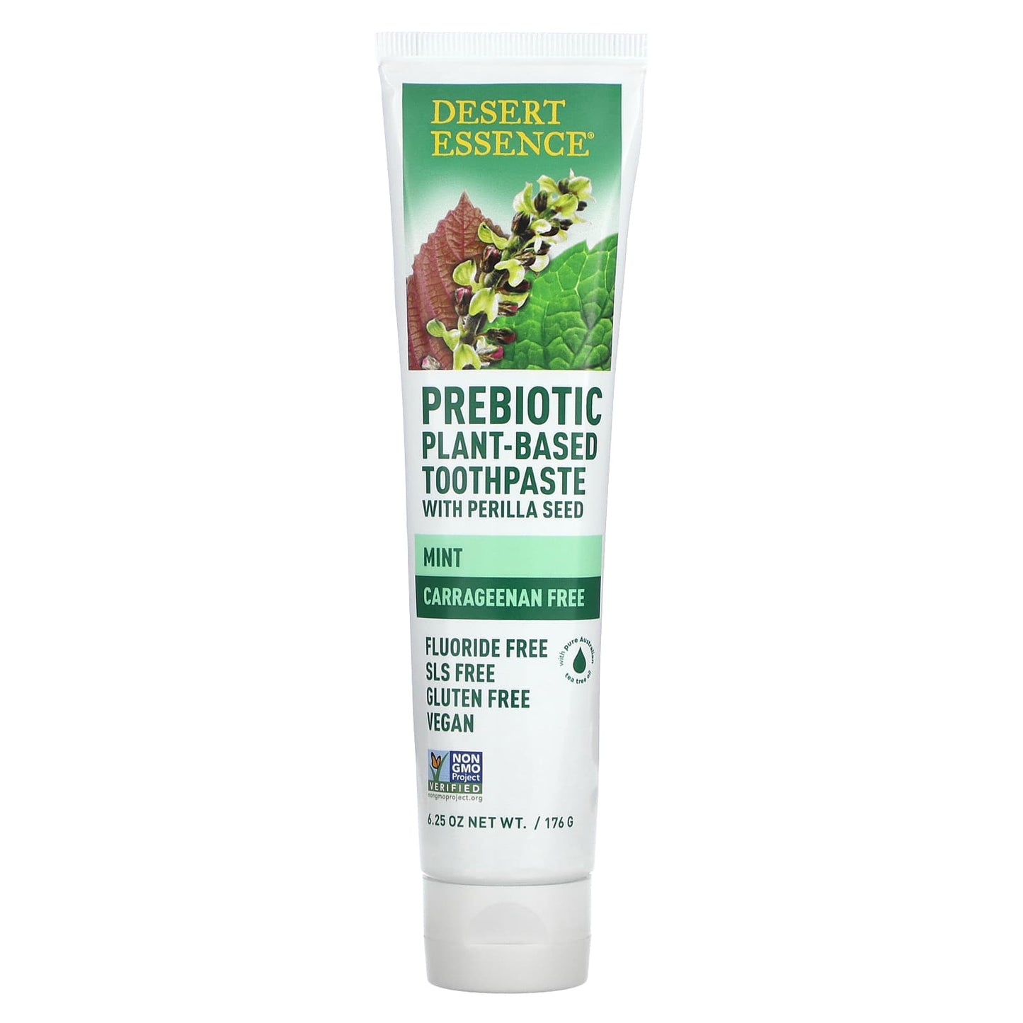 Desert Essence-Prebiotic-Plant-Based Toothpaste-Mint-6.25 oz (176 g)