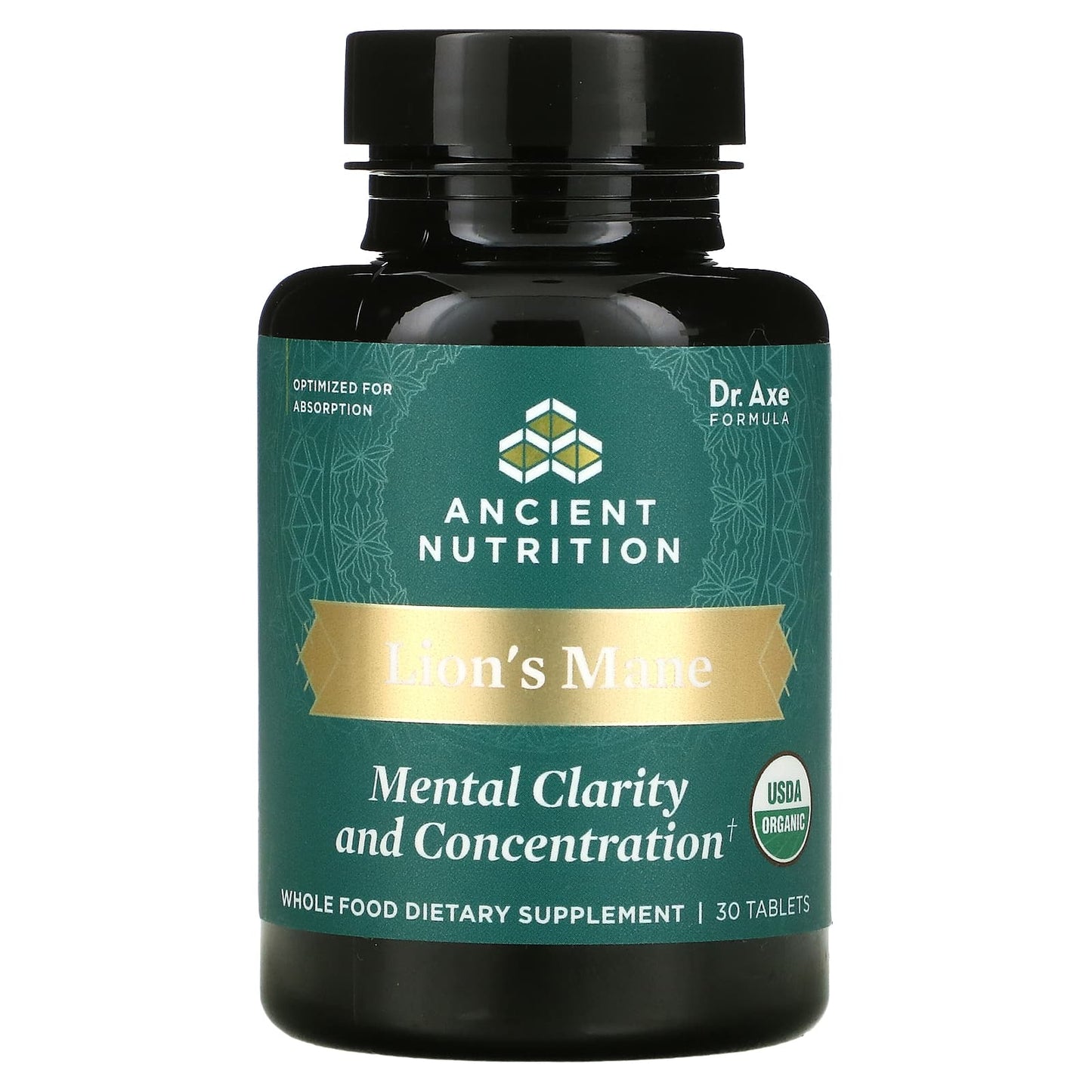 Ancient Nutrition-Lion's Mane-Mental Clarity And Concentration-30 Tablets