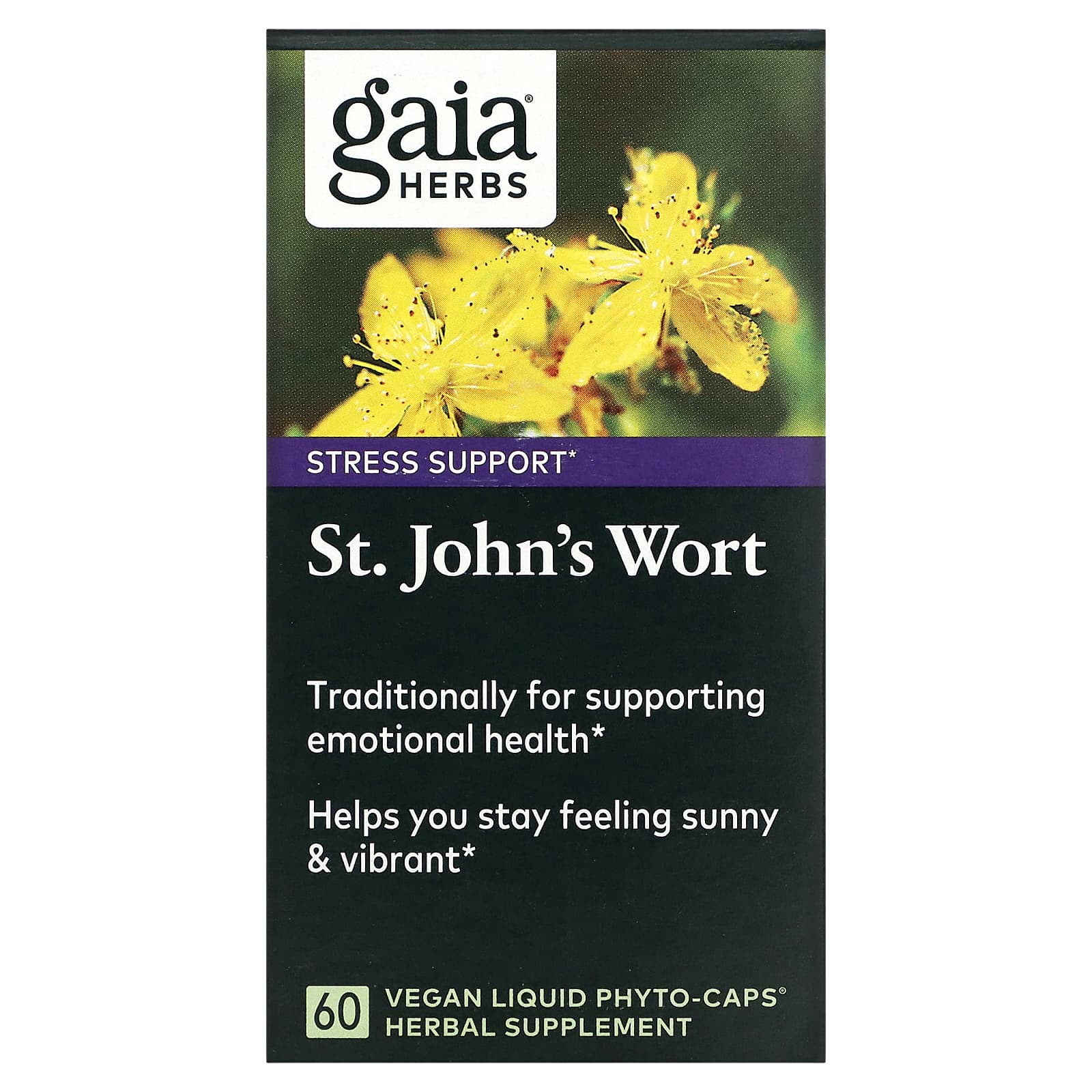 Gaia Herbs-St. John's Wort-60 Vegan Liquid Phyto-Caps