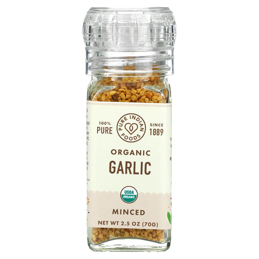 Pure Indian Foods-Organic Garlic-Minced-2.5 oz (70 g)