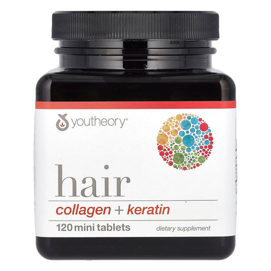 Youtheory-Hair-Collagen + Keratin-120 Mini Tablets