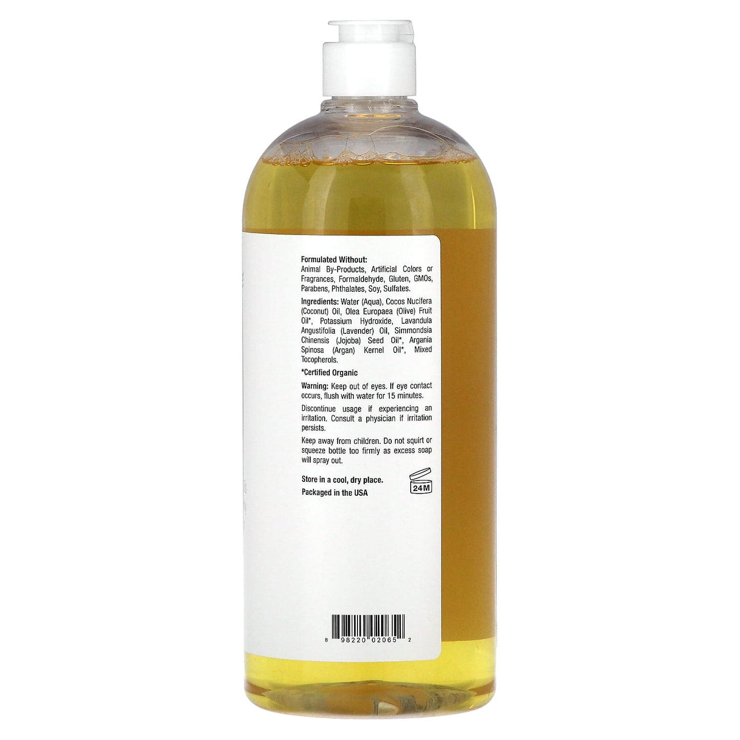 Mild By Nature, Lavender Castile Soap, 34 fl oz (1,005 ml)