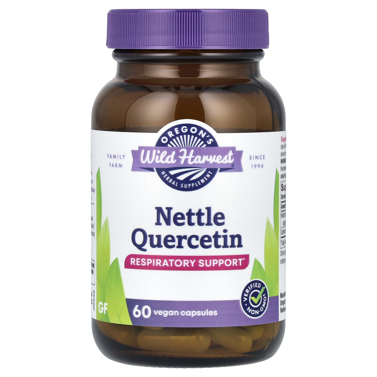 Oregon's Wild Harvest-Nettle Quercetin-60 Vegan Capsules