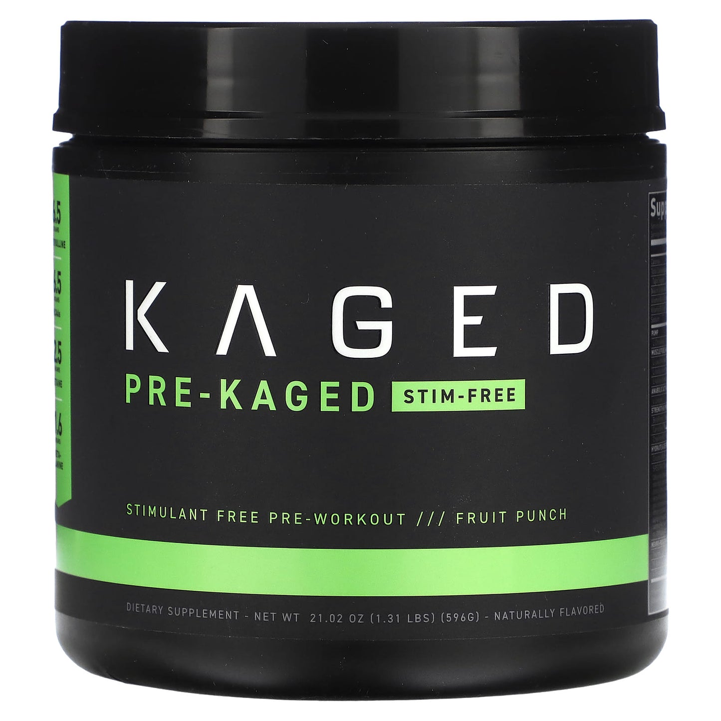 Kaged-Pre-Kaged-Stimulant Free Pre-Workout-Fruit Punch-1.31 lb (596 g)