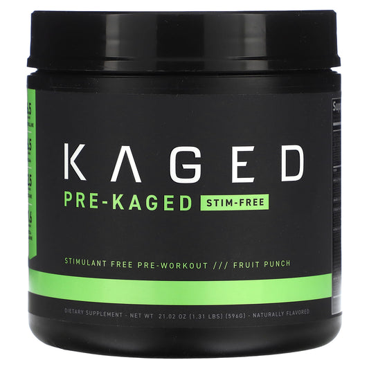 Kaged-Pre-Kaged-Stimulant Free Pre-Workout-Fruit Punch-1.31 lb (596 g)