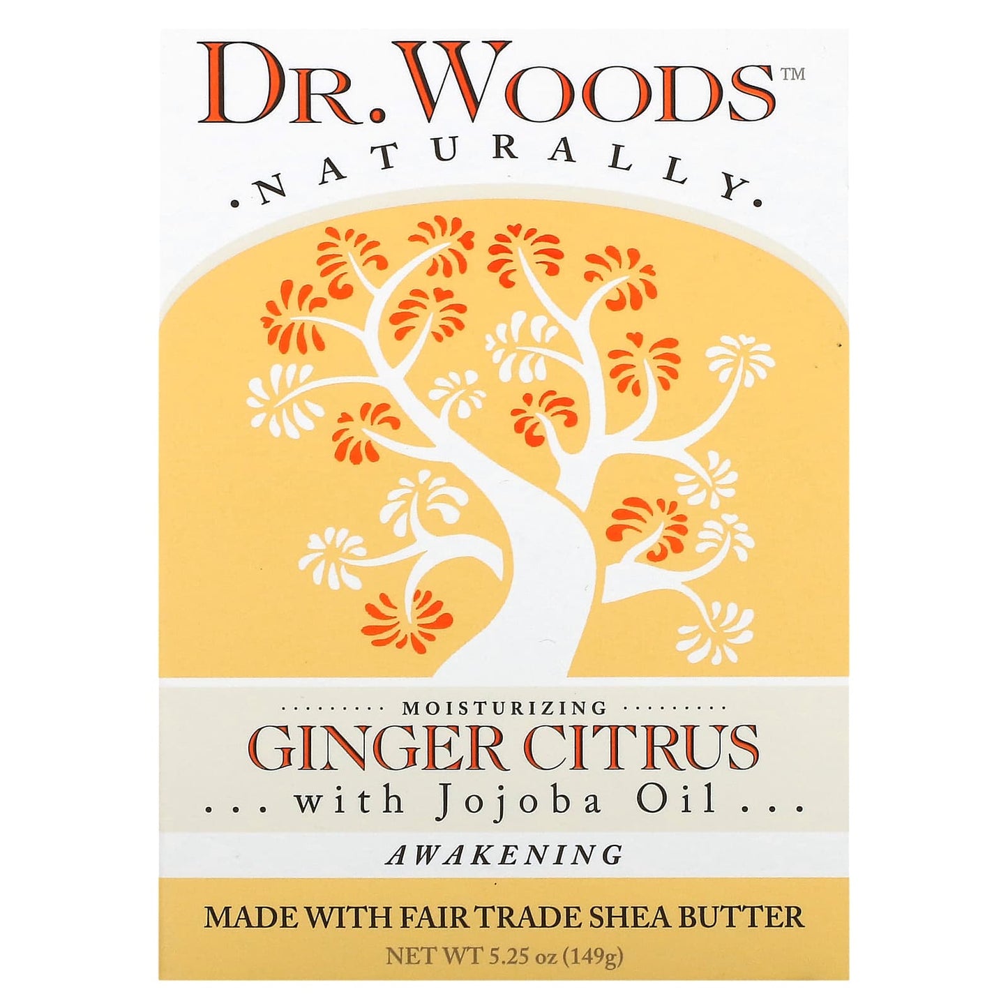 Dr. Woods-Bar Soap-Ginger Citrus-5.25 oz (149 g)