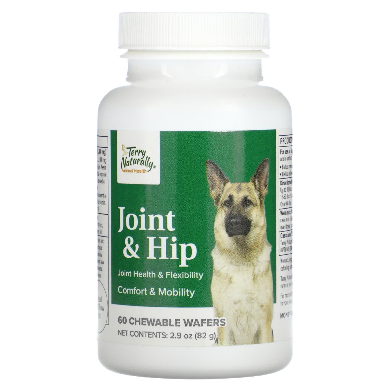 Terry Naturally-Joint & Hip-For Dogs-60 Chewable Wafers-2.9 oz (82 g)