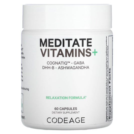 Codeage-Meditate Vitamins+-CognatiQ-GABA-DHH-B-Ashwagandha-60 Capsules