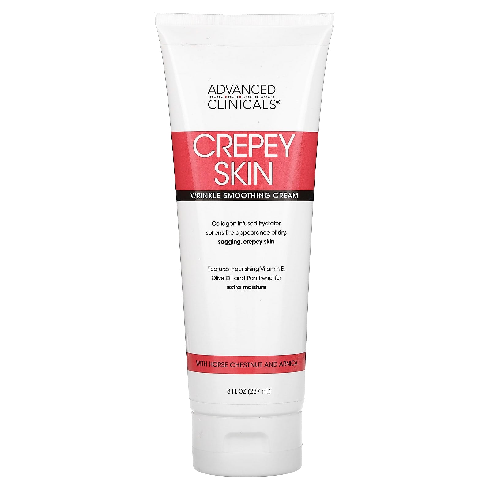 Advanced Clinicals-Crepey Skin-Wrinkle Smoothing Cream-8 fl oz (237 ml)