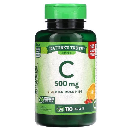 Nature's Truth-Vitamin C Plus Wild Rose Hips-500 mg-110 Tablets