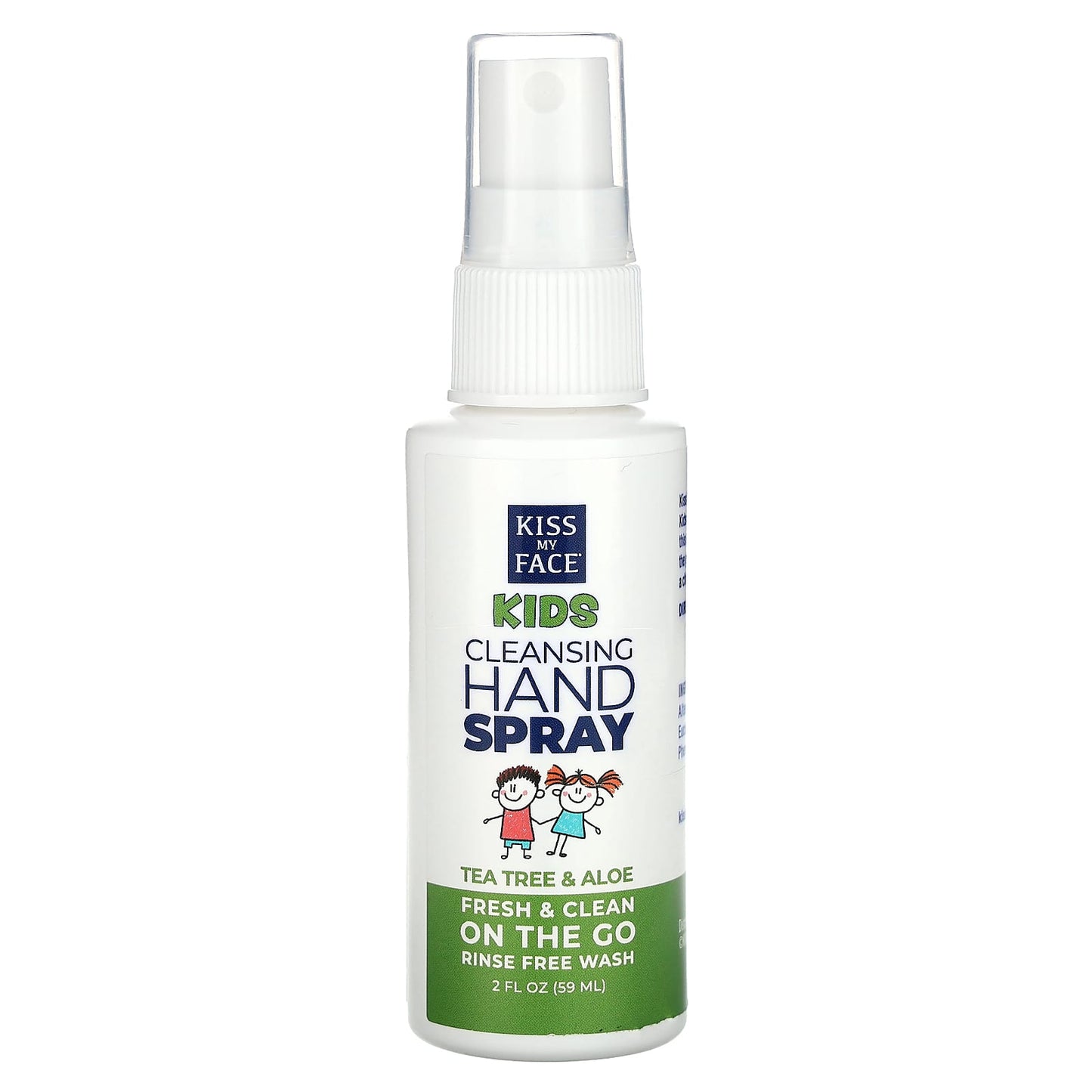 Kiss My Face-Kids Cleansing Hand Spray-Tea Tree & Aloe-2 fl oz (59 ml)