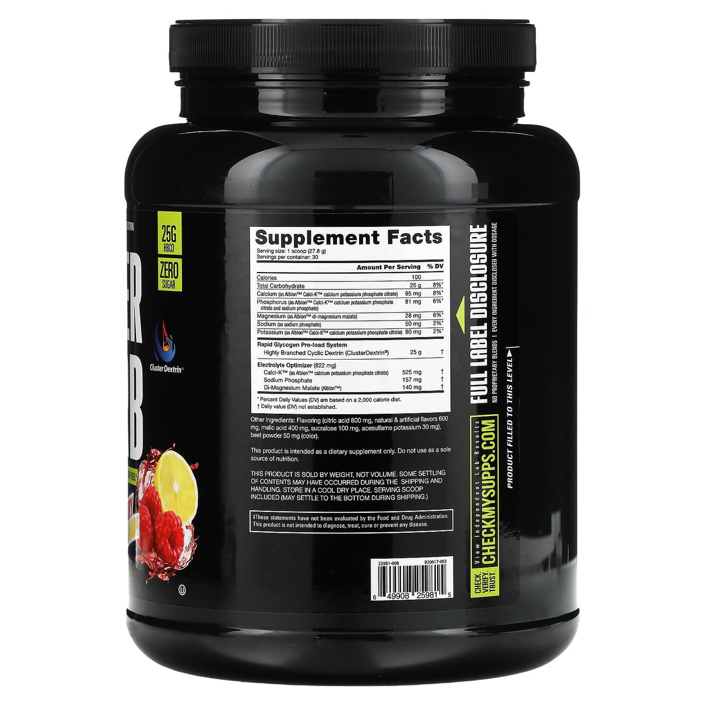 NutraBio, Super Carb, Raspberry Lemonade, 1.8 lb (834 g)