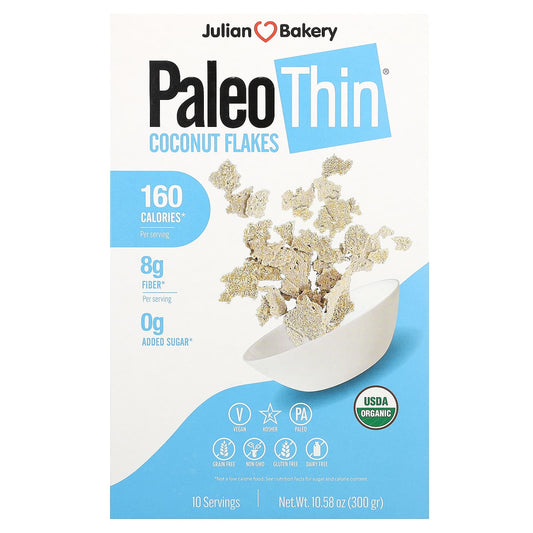 Julian Bakery-Paleo Thin-Coconut Flakes-10.58 oz (300 g)