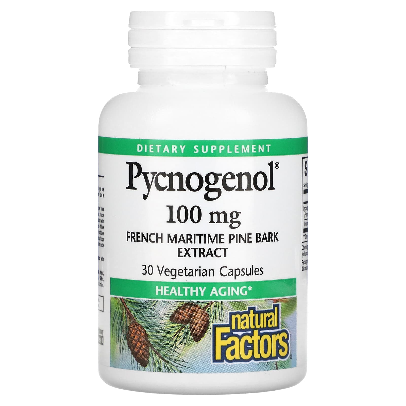 Natural Factors-Pycnogenol-100 mg-30 Vegetarian Capsules