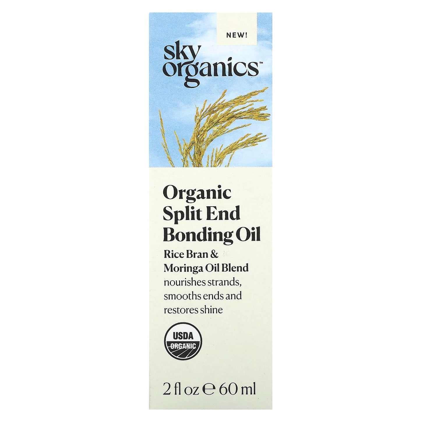 Sky Organics, Organic Split End Bonding Oil, 2 fl oz (60 ml)