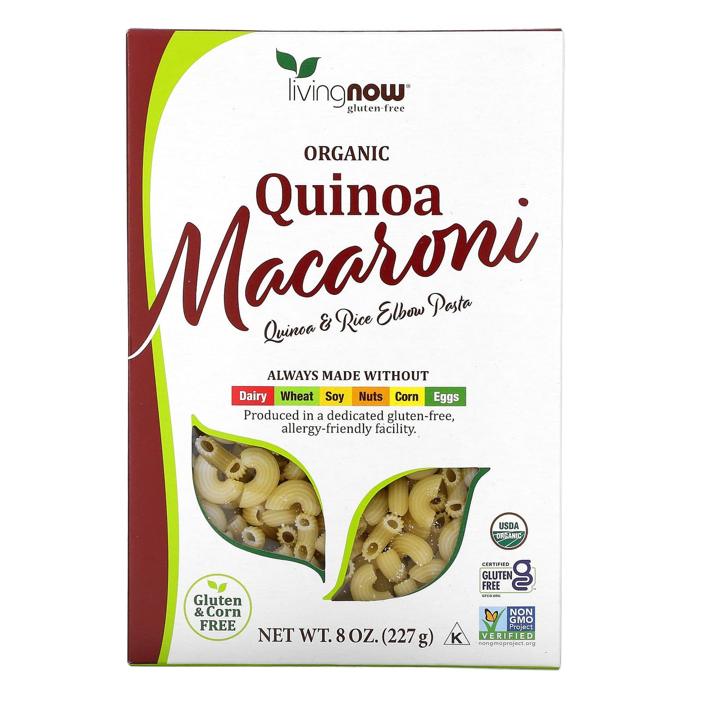 NOW Foods-Organic Quinoa Macaroni-Gluten Free-8 oz (227 g)