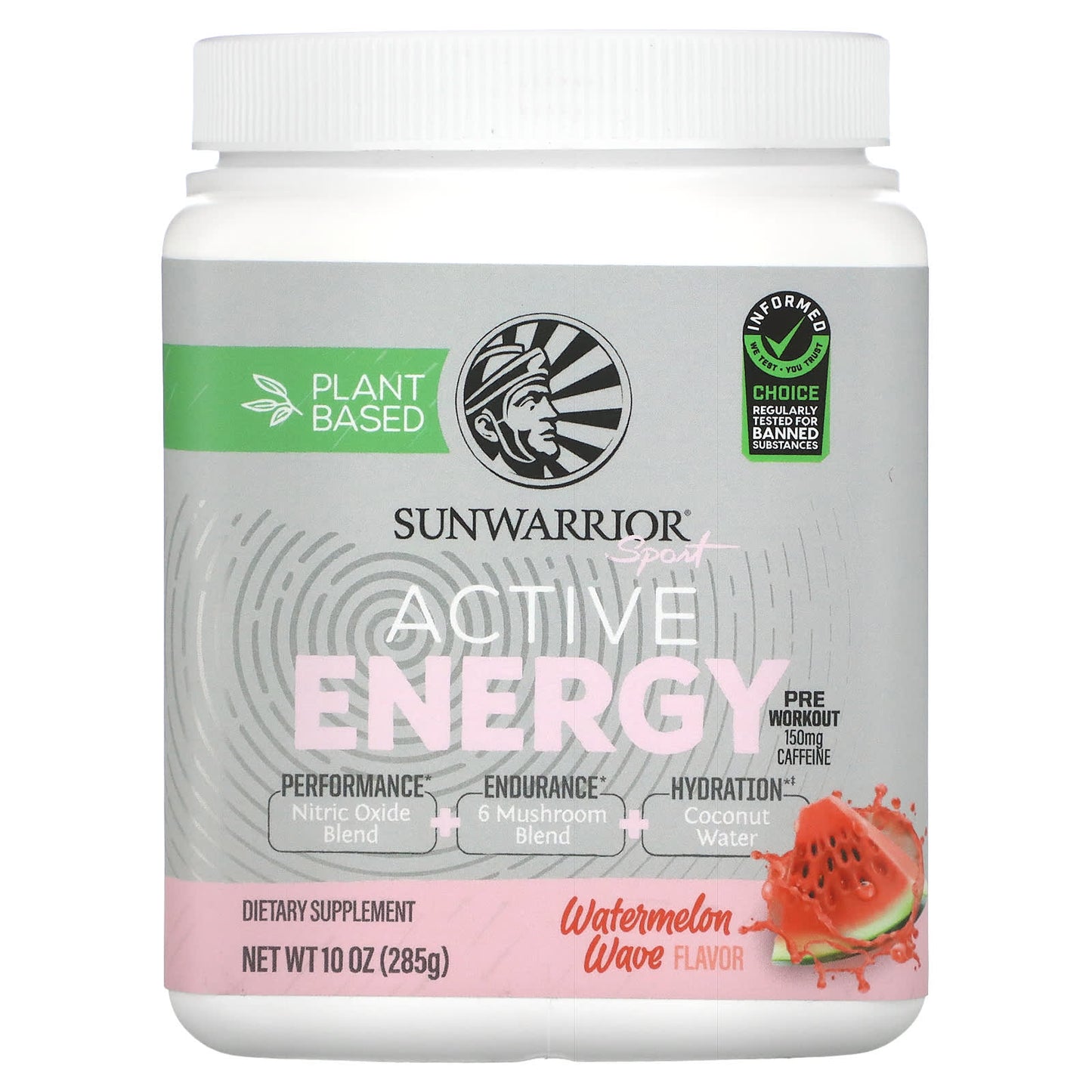 Sunwarrior-Sport-Active Energy Preworkout-Watermelon Wave-10 oz (285 g)