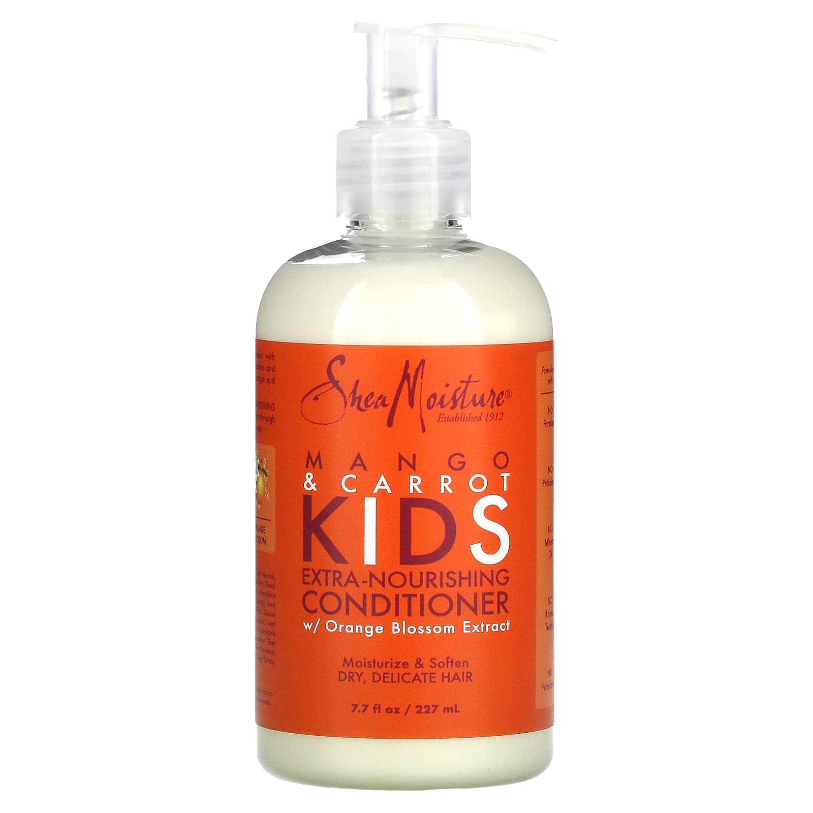 SheaMoisture-Kids-Extra-Nourishing Conditioner-Dry-Delicate Hair-Mango & Carrot-7.7 fl oz (227 ml)