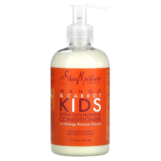 SheaMoisture-Kids-Extra-Nourishing Conditioner-Dry-Delicate Hair-Mango & Carrot-7.7 fl oz (227 ml)