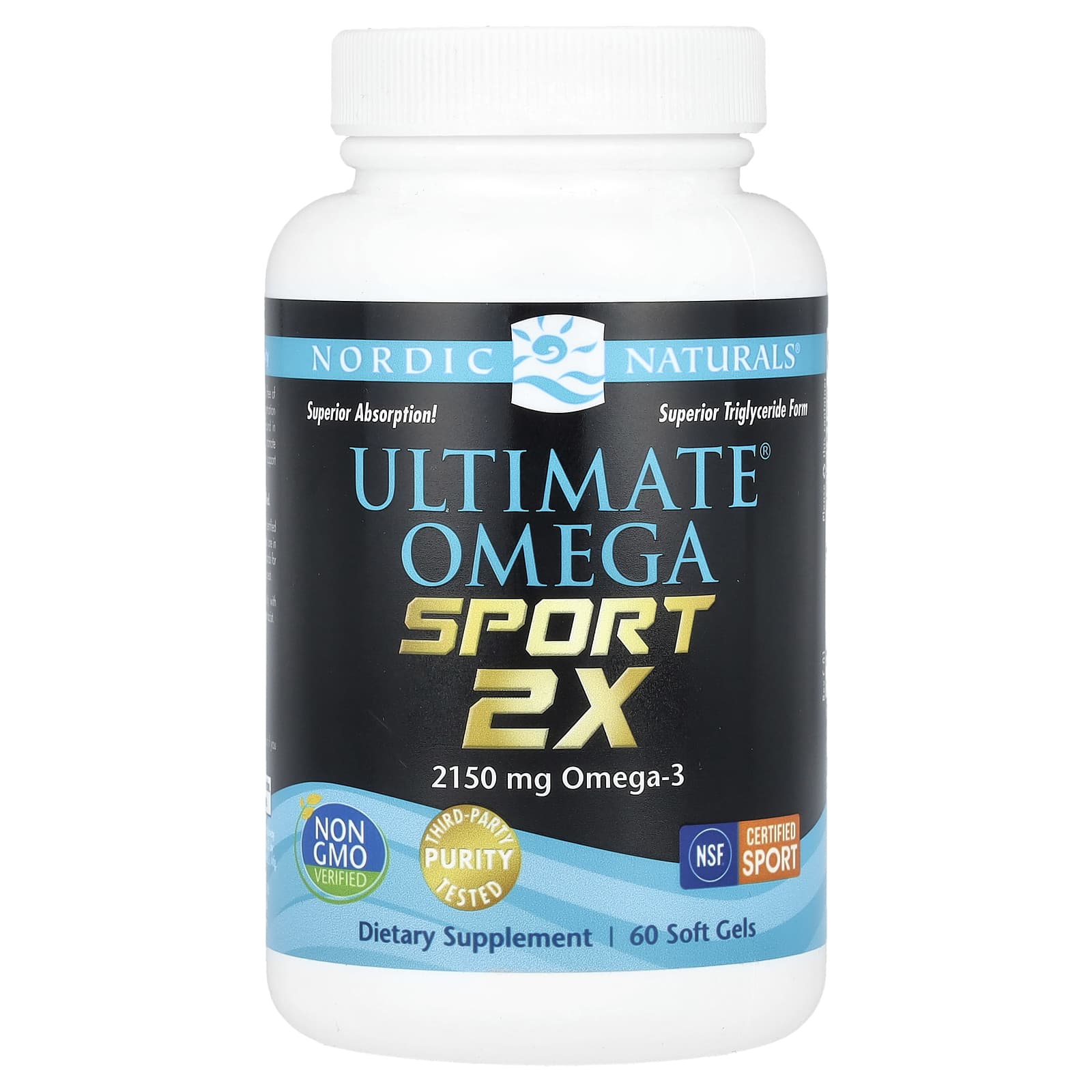 Nordic Naturals-Ultimate Omega Sport 2x-2,150 mg-60 Soft Gels (1,075 mg per Soft Gel)