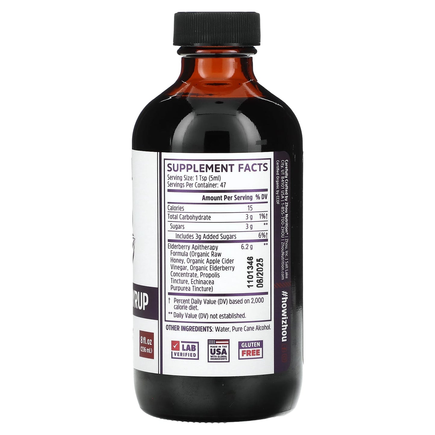 Zhou Nutrition, Elderberry Syrup, 8 fl oz (236 ml)