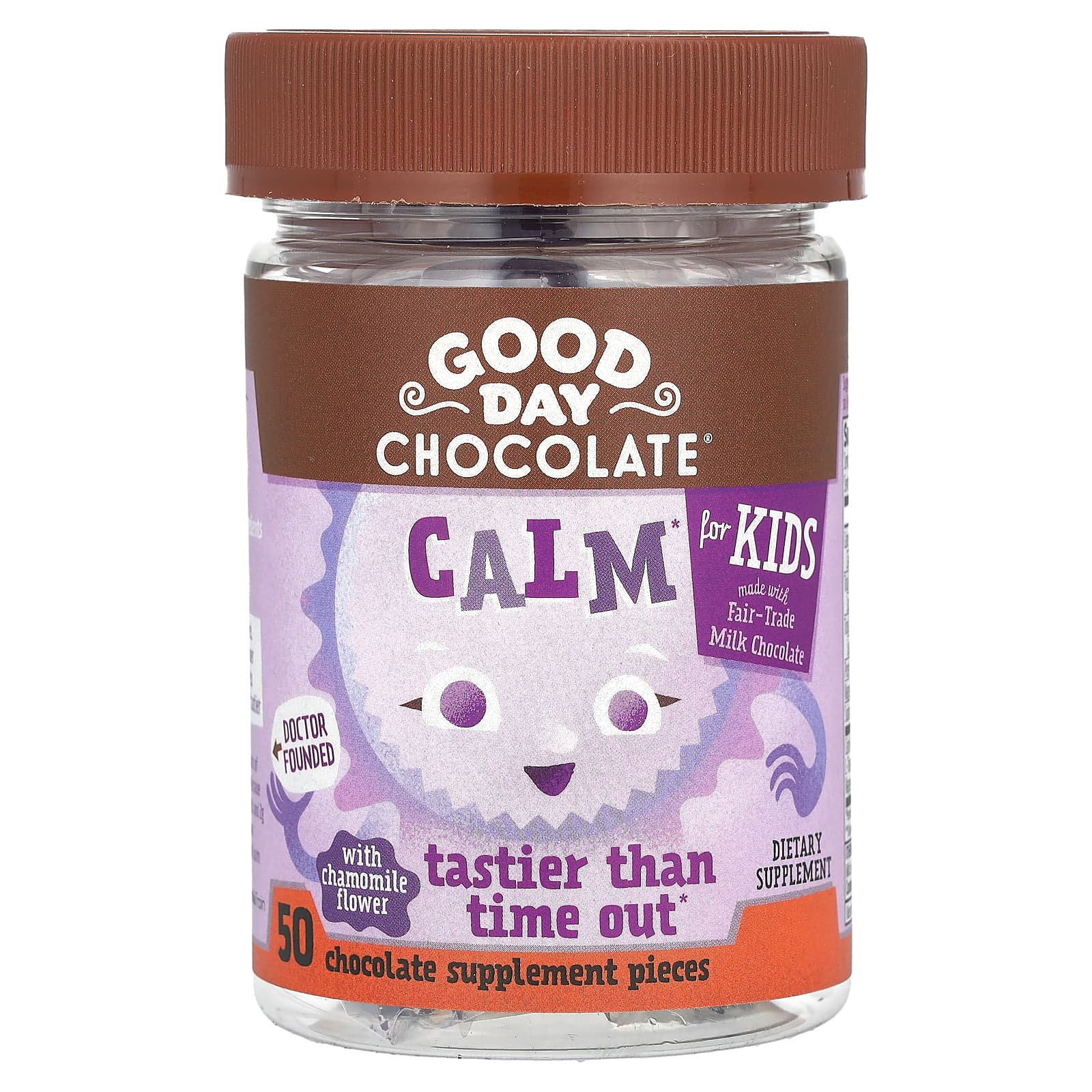 Good Day Chocolate-Calm-For Kids-Chocolate-50 Supplement Pieces