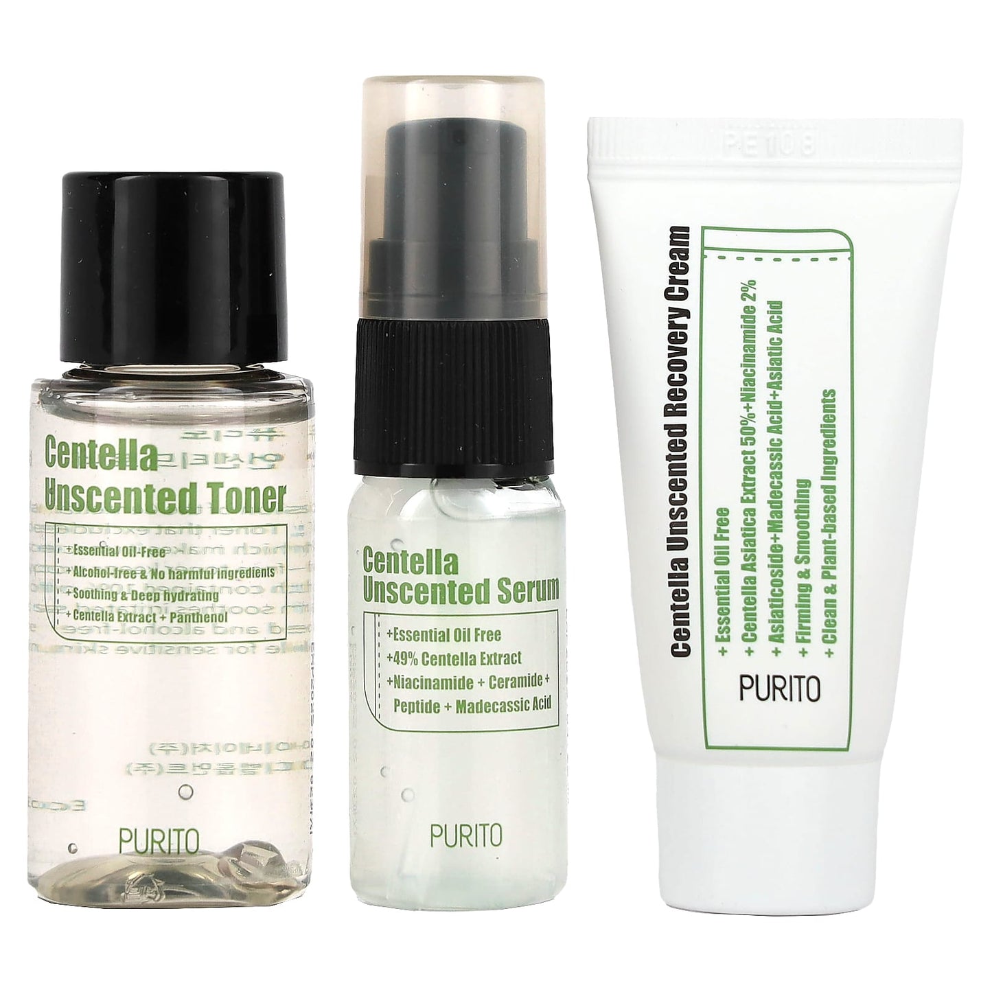 Purito-Centella Unscented Mini Kit-3 Piece Kit