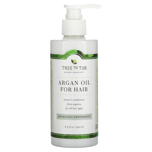 Tree To Tub-Argan Oil For Hair Conditioner-For All Hair Types-Awakening Peppermint-8.5 fl oz (250 ml)