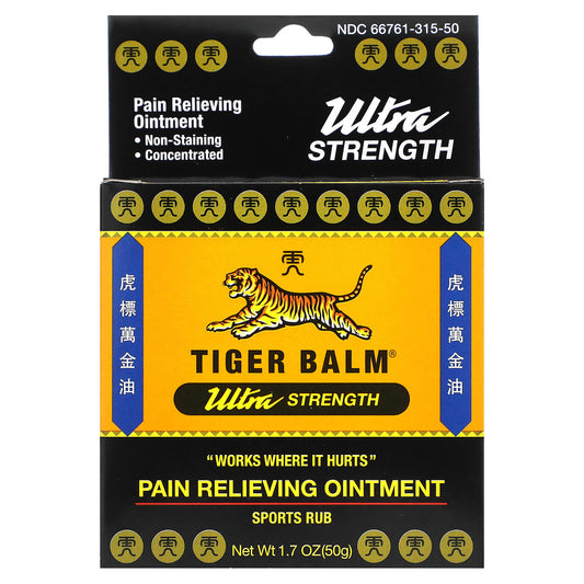 Tiger Balm-Pain Relieving Ointment-Ultra Strength-1.7 oz (50 g)