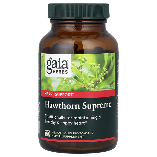 Gaia Herbs-Hawthorn Supreme-120 Vegan Liquid Phyto-Caps