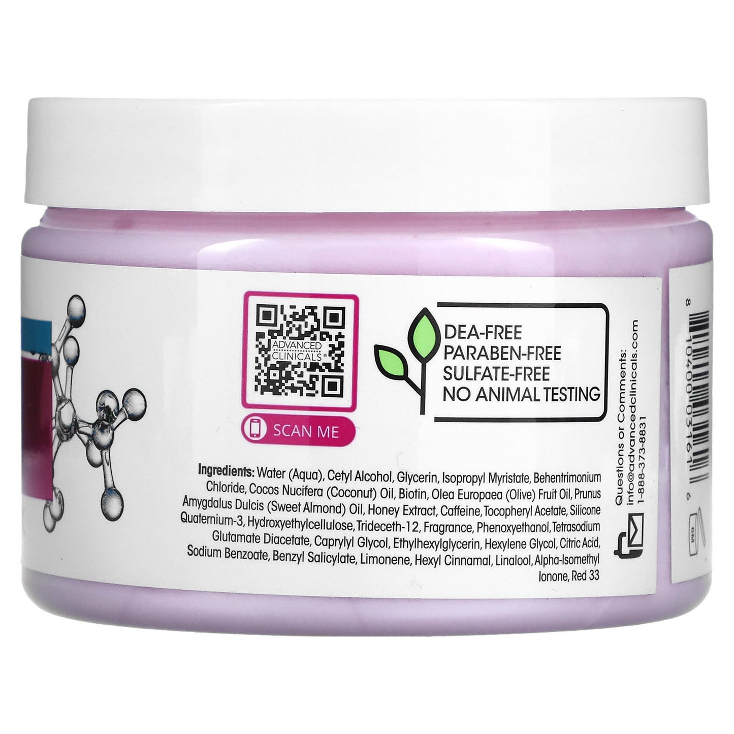 Advanced Clinicals, Biotin, Anti-Breakage Hair Mask, 12 fl oz (340 ml)