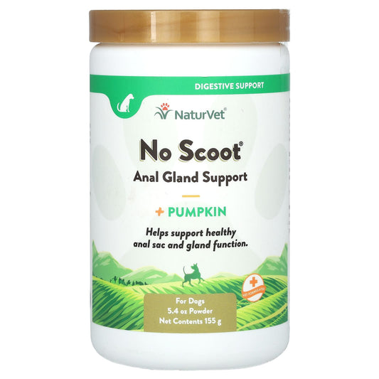 NaturVet-No Scoot-Anal Gland Support + Pumpkin-For Dogs-5.4 oz  (155 g)