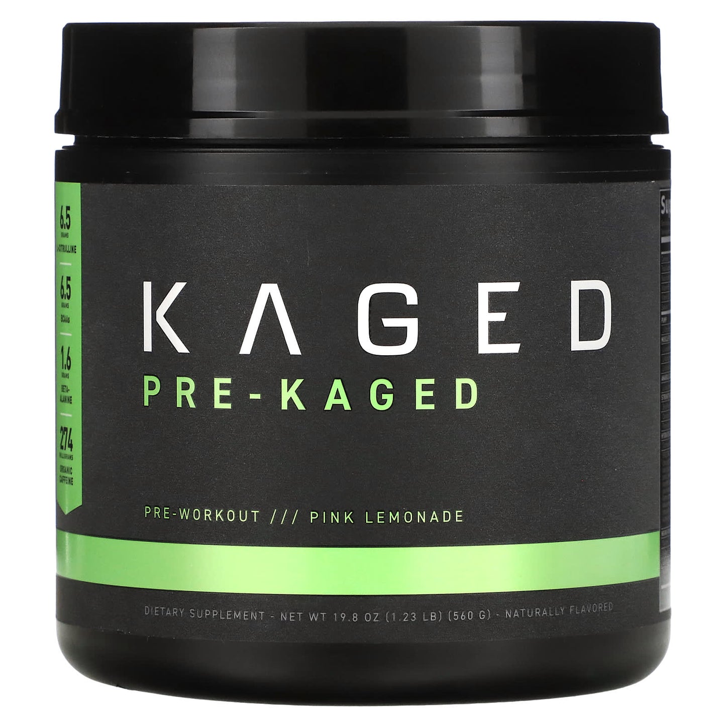 Kaged-PRE-KAGED-Pre-Workout-Pink Lemonade- 1.23 lb (560 g)