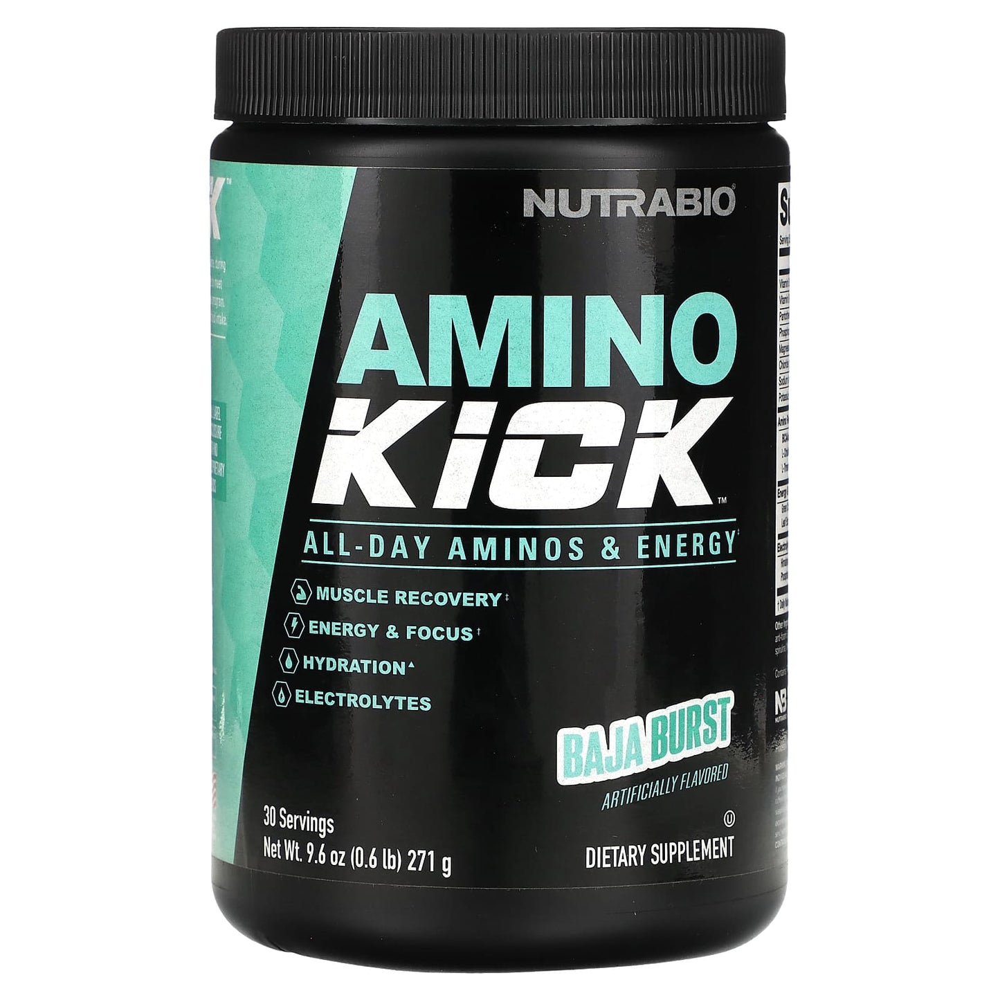 NutraBio-Amino Kick-Baja Burst-0.6 lb (271 g)