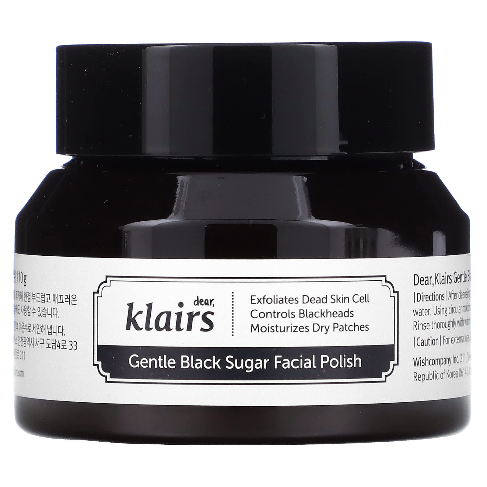 Dear-Klairs-Gentle Black Sugar Facial Polish-3.8 oz (110 g)