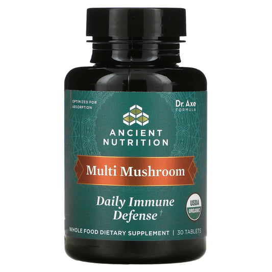 Ancient Nutrition-Multi Mushroom-Daily Immune Defense-30 Tablets