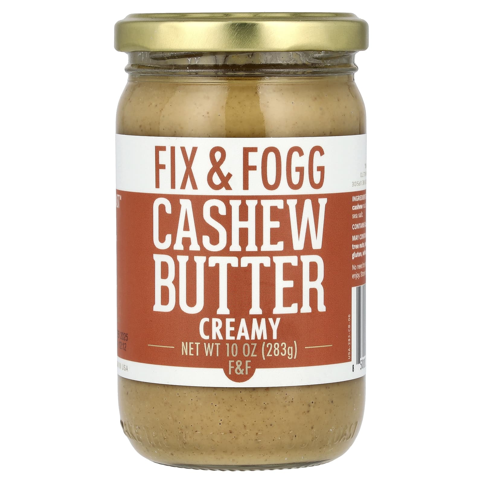 Fix & Fogg-Cashew Butter-Creamy-10 oz (283 g)